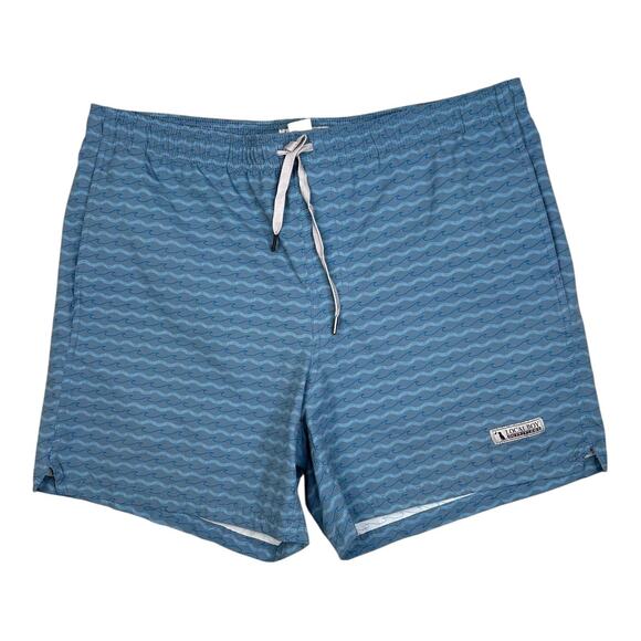 Local Boy Outfitters Shorts Mens XL Wave Pattern Swim Trunks Drawstring Liner - Picture 1 of 9